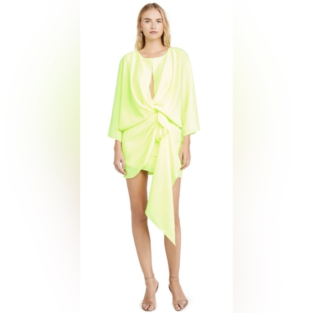 Acler Laurel Draped Keyhole Mini Dress, Size 2